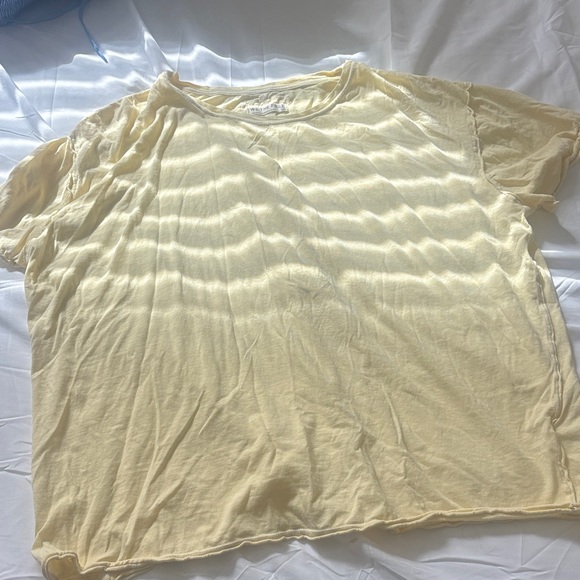 Free People Butter Yellow T-Shirt - Picture 1 of 1